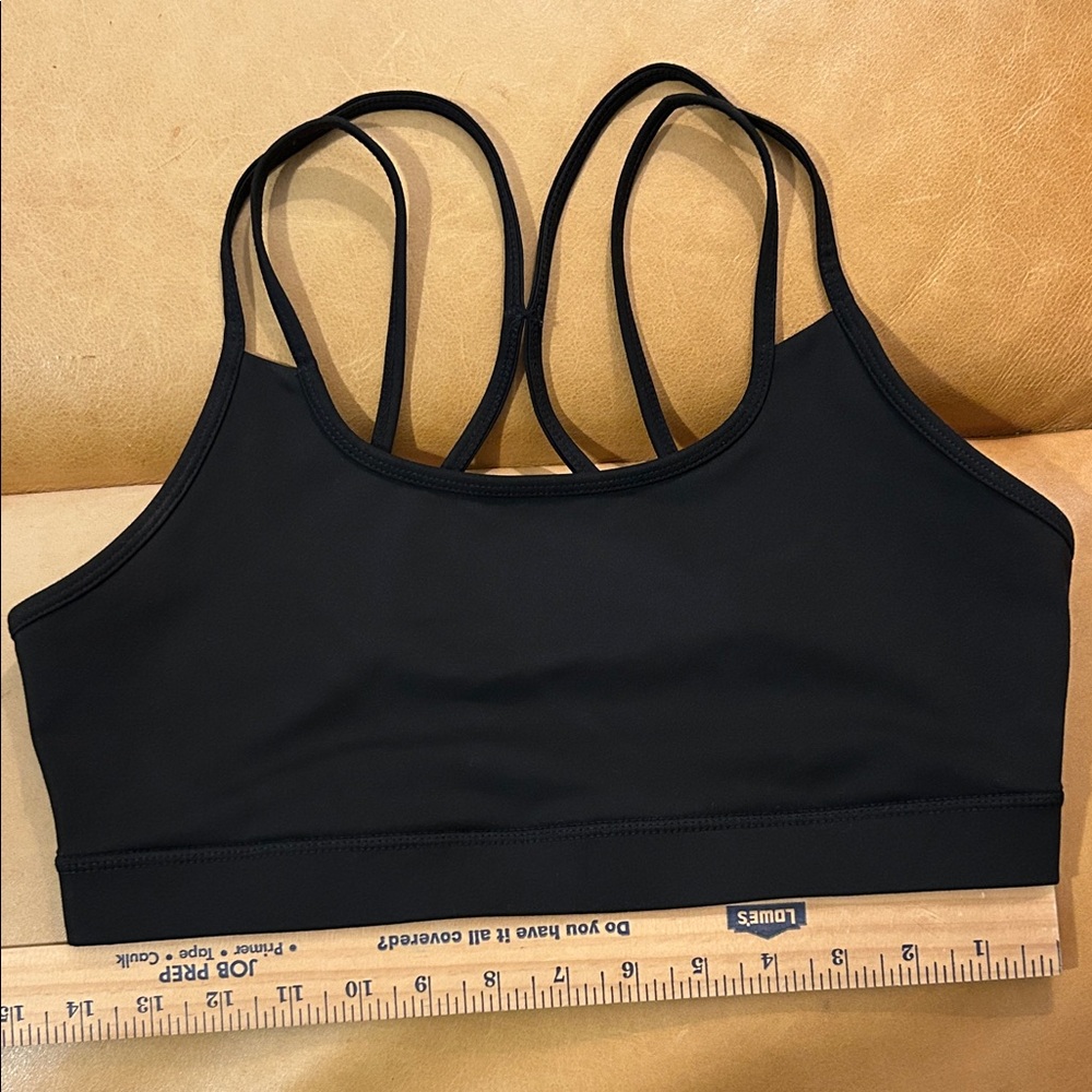 GAIAM Black Double-Strap Sports Bra L